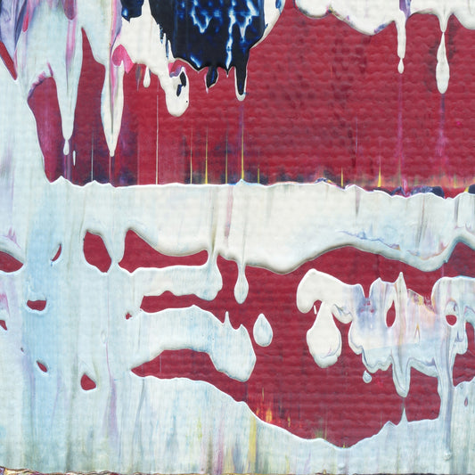 Pagoda Road E3 is an abstract oil-on-canvas artwork, a fractal of its parent painting Pagoda Road created by Anna Judd for the Scales Collection.