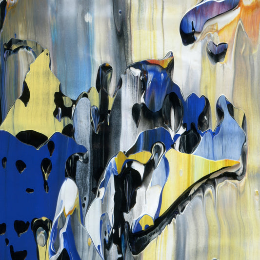 Pandora's Unbecoming A1 is an abstract oil-on-canvas artwork, a fractal of its parent painting Pandora's Unbecoming created by Anna Judd for the Scales Collection.