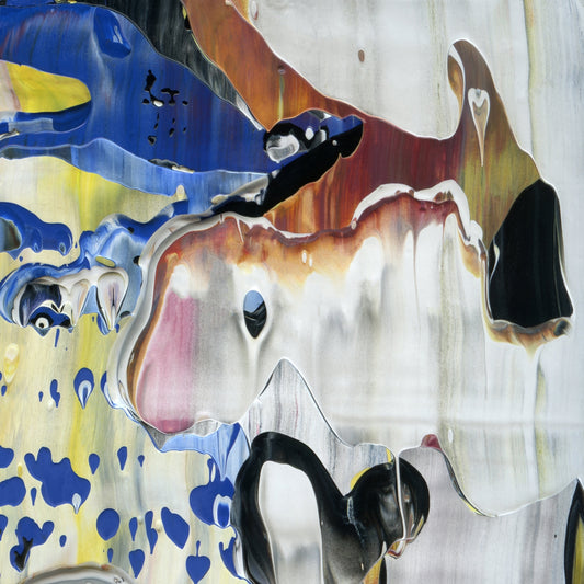 Pandora's Unbecoming A4 is an abstract oil-on-canvas artwork, a fractal of its parent painting Pandora's Unbecoming created by Anna Judd for the Scales Collection.