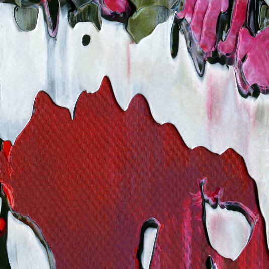 Paul Is Dead B3 is an abstract oil-on-canvas artwork, a fractal of its parent painting Paul Is Dead created by Anna Judd for the Scales Collection.