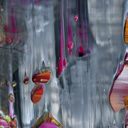 Perfunctory Revolt A1 is an abstract oil-on-canvas artwork, a fractal of its parent painting Perfunctory Revolt created by Anna Judd for the Scales Collection.