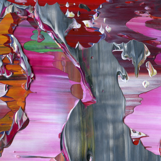 Perfunctory Revolt A2 is an abstract oil-on-canvas artwork, a fractal of its parent painting Perfunctory Revolt created by Anna Judd for the Scales Collection.