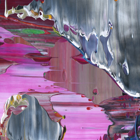 Perfunctory Revolt A3 is an abstract oil-on-canvas artwork, a fractal of its parent painting Perfunctory Revolt created by Anna Judd for the Scales Collection.