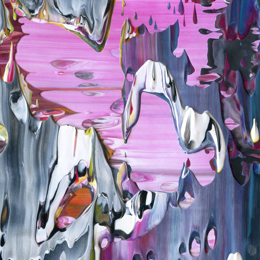 Perfunctory Revolt B3 is an abstract oil-on-canvas artwork, a fractal of its parent painting Perfunctory Revolt created by Anna Judd for the Scales Collection.