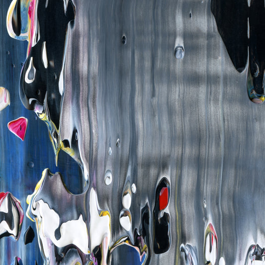 Perfunctory Revolt C4 is an abstract oil-on-canvas artwork, a fractal of its parent painting Perfunctory Revolt created by Anna Judd for the Scales Collection.