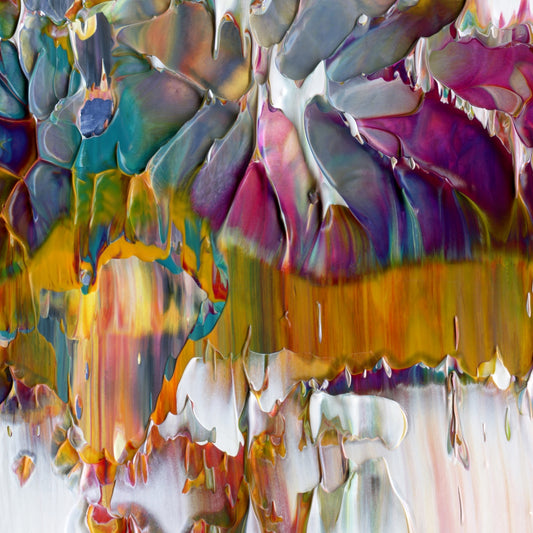 Perpetual Amnesia C1 is an abstract oil-on-canvas artwork, a fractal of its parent painting Perpetual Amnesia created by Anna Judd for the Scales Collection.