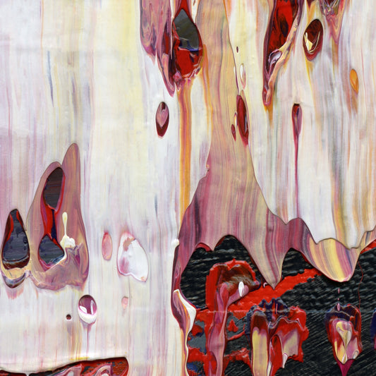 Physiology of Suffering E3 is an abstract oil-on-canvas artwork, a fractal of its parent painting Physiology of Suffering created by Anna Judd for the Scales Collection.