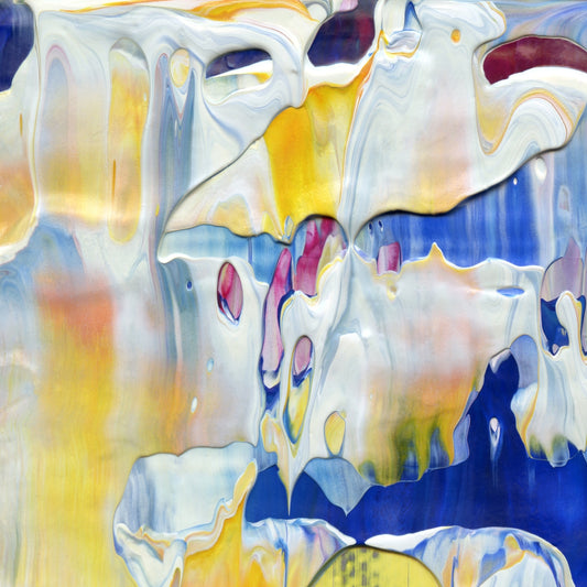 Picking Pansies at Trianon A1 is an abstract oil-on-canvas artwork, a fractal of its parent painting Picking Pansies at Trianon created by Anna Judd for the Scales Collection.