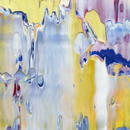 Picking Pansies at Trianon C3 is an abstract oil-on-canvas artwork, a fractal of its parent painting Picking Pansies at Trianon created by Anna Judd for the Scales Collection.