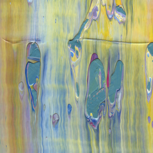 Picking Pansies at Trianon D1 is an abstract oil-on-canvas artwork, a fractal of its parent painting Picking Pansies at Trianon created by Anna Judd for the Scales Collection.