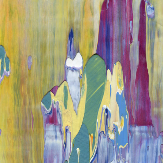 Picking Pansies at Trianon D2 is an abstract oil-on-canvas artwork, a fractal of its parent painting Picking Pansies at Trianon created by Anna Judd for the Scales Collection.