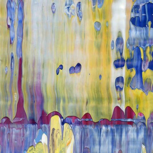 Picking Pansies at Trianon D3 is an abstract oil-on-canvas artwork, a fractal of its parent painting Picking Pansies at Trianon created by Anna Judd for the Scales Collection.