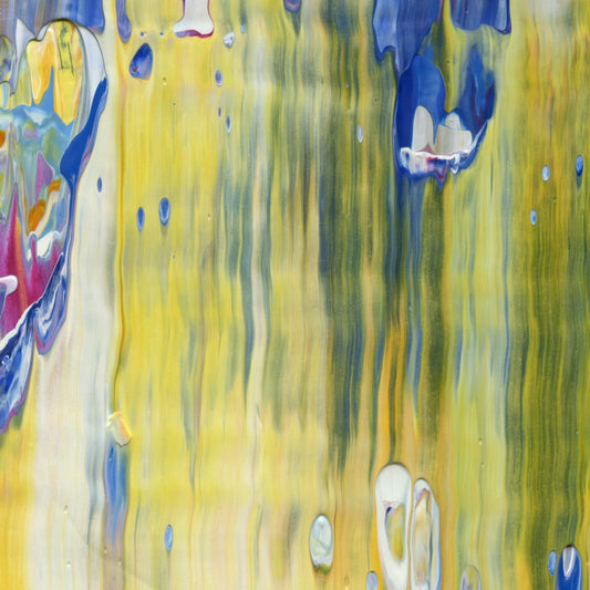 Picking Pansies at Trianon E4 is an abstract oil-on-canvas artwork, a fractal of its parent painting Picking Pansies at Trianon created by Anna Judd for the Scales Collection.