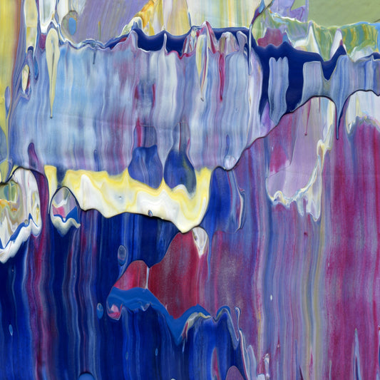 Picking Pansies at Trianon F2 is an abstract oil-on-canvas artwork, a fractal of its parent painting Picking Pansies at Trianon created by Anna Judd for the Scales Collection.