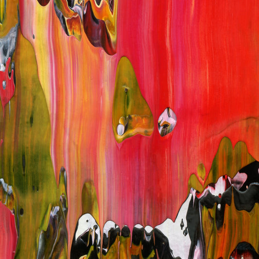 Plastic Sensuality B1 is an abstract oil-on-canvas artwork, a fractal of its parent painting Plastic Sensuality created by Anna Judd for the Scales Collection.