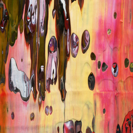 Plastic Sensuality C2 is an abstract oil-on-canvas artwork, a fractal of its parent painting Plastic Sensuality created by Anna Judd for the Scales Collection.