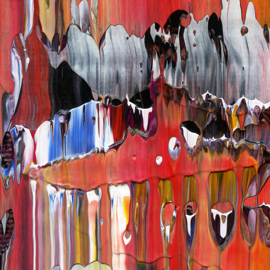 Plastic Sensuality D1 is an abstract oil-on-canvas artwork, a fractal of its parent painting Plastic Sensuality created by Anna Judd for the Scales Collection.
