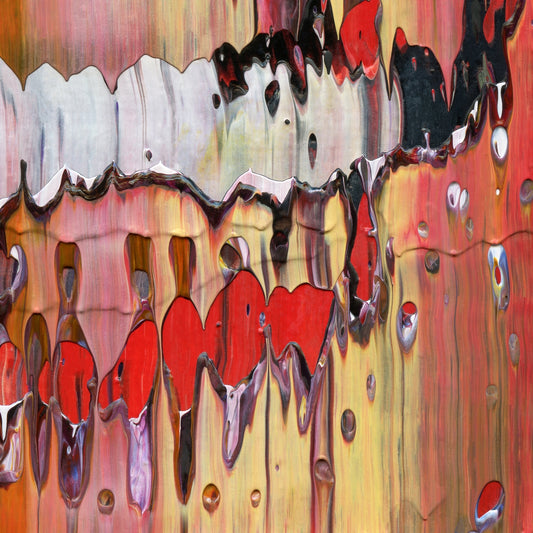 Plastic Sensuality D2 is an abstract oil-on-canvas artwork, a fractal of its parent painting Plastic Sensuality created by Anna Judd for the Scales Collection.