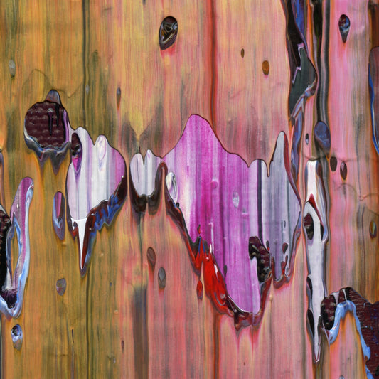 Plastic Sensuality D4 is an abstract oil-on-canvas artwork, a fractal of its parent painting Plastic Sensuality created by Anna Judd for the Scales Collection.