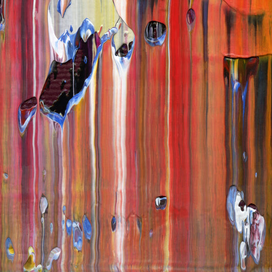 Plastic Sensuality E1 is an abstract oil-on-canvas artwork, a fractal of its parent painting Plastic Sensuality created by Anna Judd for the Scales Collection.