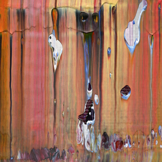 Plastic Sensuality E2 is an abstract oil-on-canvas artwork, a fractal of its parent painting Plastic Sensuality created by Anna Judd for the Scales Collection.