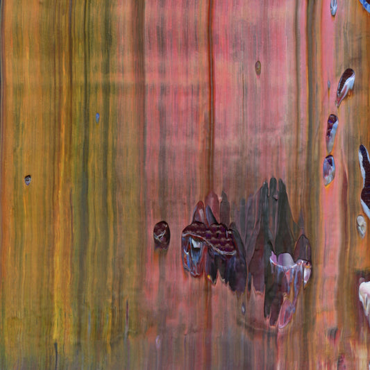 Plastic Sensuality E4 is an abstract oil-on-canvas artwork, a fractal of its parent painting Plastic Sensuality created by Anna Judd for the Scales Collection.