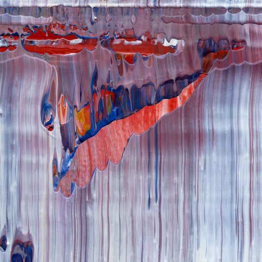 Pneumatic Morning A3 is an abstract oil-on-canvas artwork, a fractal of its parent painting Pneumatic Morning created by Anna Judd for the Scales Collection.