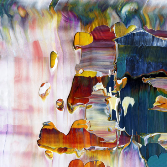Positive Mental Platitude A1 is an abstract oil-on-canvas artwork, a fractal of its parent painting Positive Mental Platitude created by Anna Judd for the Scales Collection.