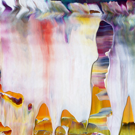 Positive Mental Platitude A4 is an abstract oil-on-canvas artwork, a fractal of its parent painting Positive Mental Platitude created by Anna Judd for the Scales Collection.