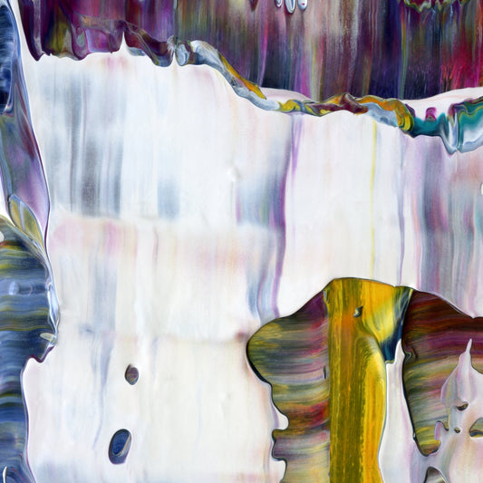 Positive Mental Platitude C1 is an abstract oil-on-canvas artwork, a fractal of its parent painting Positive Mental Platitude created by Anna Judd for the Scales Collection.