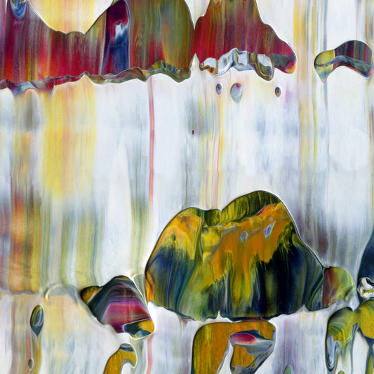 Positive Mental Platitude C4 is an abstract oil-on-canvas artwork, a fractal of its parent painting Positive Mental Platitude created by Anna Judd for the Scales Collection.