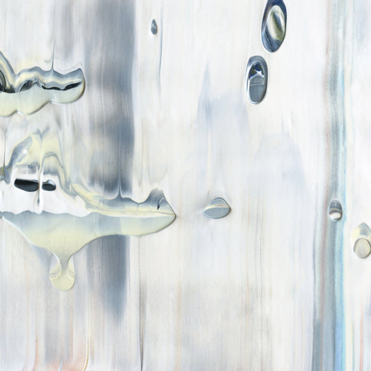 Posthumous Street Cred G5 is an abstract oil-on-canvas artwork, a fractal of its parent painting Posthumous Street Cred created by Anna Judd for the Scales Collection.