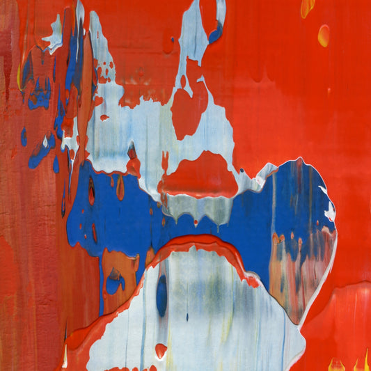 Primary Motivator C1 is an abstract oil-on-canvas artwork, a fractal of its parent painting Primary Motivator created by Anna Judd for the Scales Collection.