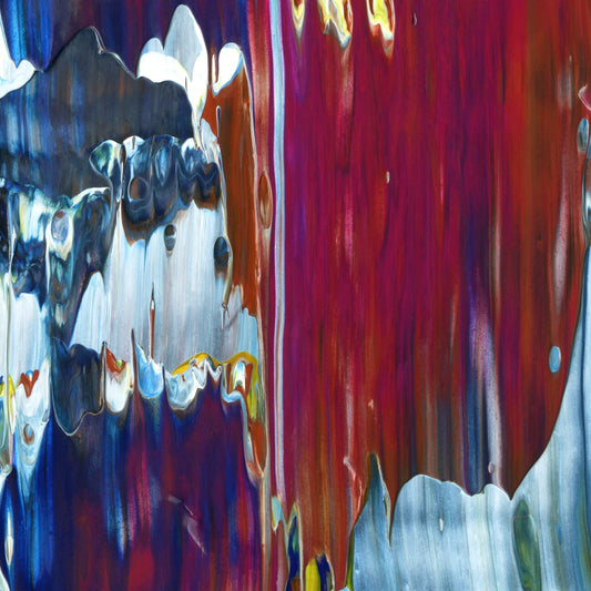 Psilocybin Breakfast C4 is an abstract oil-on-canvas artwork, a fractal of its parent painting Psilocybin Breakfast created by Anna Judd for the Scales Collection.
