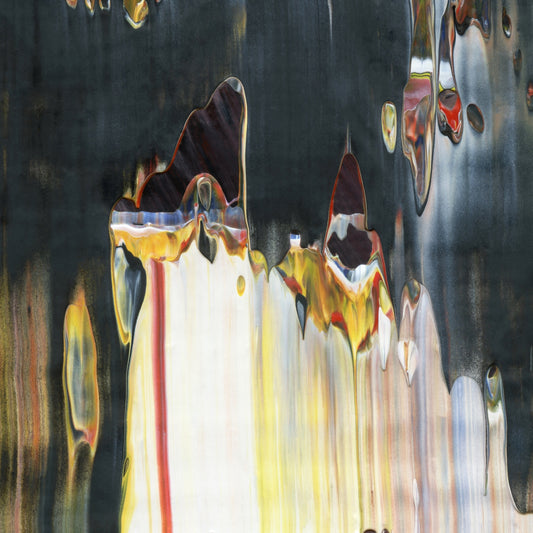 Quadratic Ice Cream Parlor D2 is an abstract oil-on-canvas artwork, a fractal of its parent painting Quadratic Ice Cream Parlor created by Anna Judd for the Scales Collection.