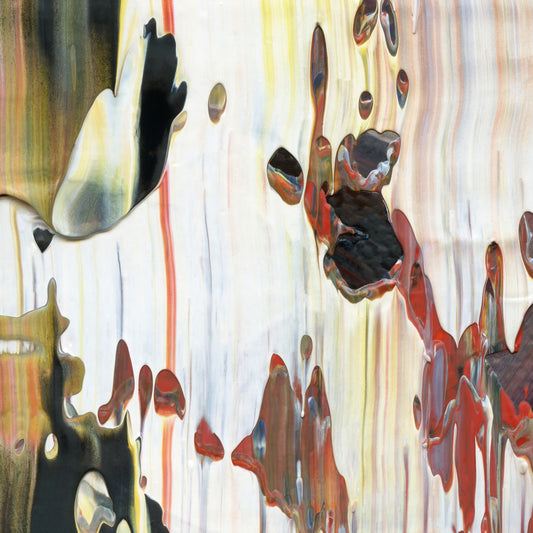 Quadratic Ice Cream Parlor E2 is an abstract oil-on-canvas artwork, a fractal of its parent painting Quadratic Ice Cream Parlor created by Anna Judd for the Scales Collection.
