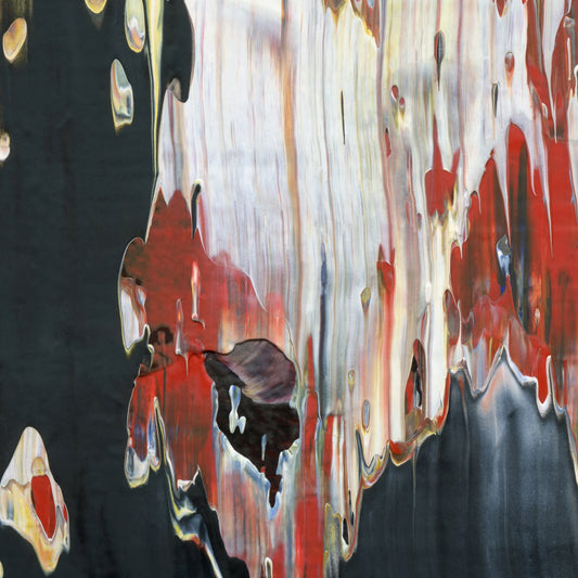 Quadratic Ice Cream Parlor F2 is an abstract oil-on-canvas artwork, a fractal of its parent painting Quadratic Ice Cream Parlor created by Anna Judd for the Scales Collection.
