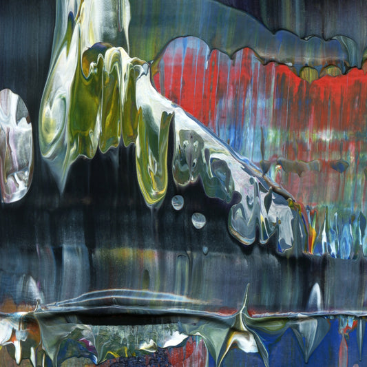 Quicksand Sermon E1 is an abstract oil-on-canvas artwork, a fractal of its parent painting Quicksand Sermon created by Anna Judd for the Scales Collection.
