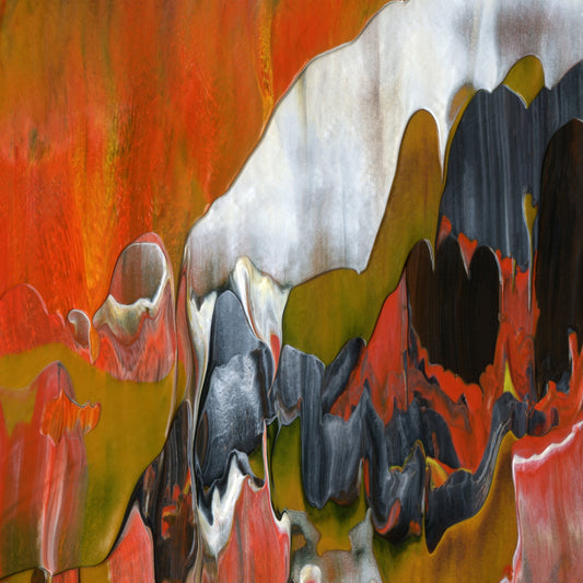 Resurrect Repeat A2 is an abstract oil-on-canvas artwork, a fractal of its parent painting Resurrect Repeat created by Anna Judd for the Scales Collection.