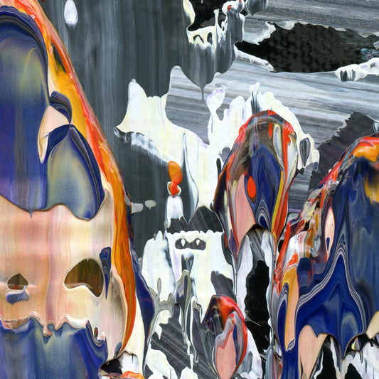 River Hitchhike B2 is an abstract oil-on-canvas artwork, a fractal of its parent painting River Hitchhike created by Anna Judd for the Scales Collection.