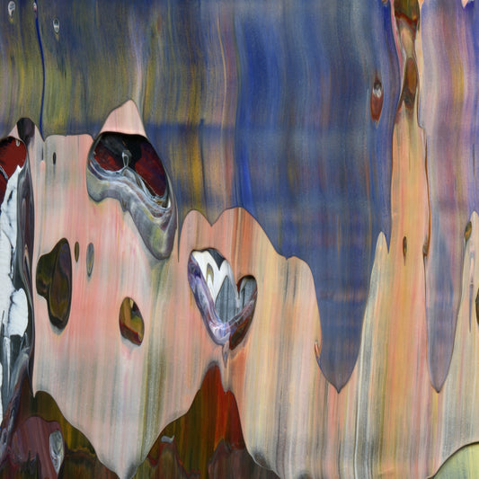 River Hitchhike C1 is an abstract oil-on-canvas artwork, a fractal of its parent painting River Hitchhike created by Anna Judd for the Scales Collection.