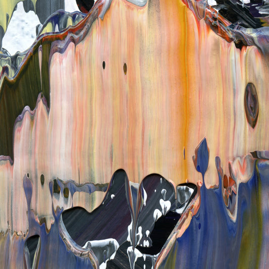 River Hitchhike D2 is an abstract oil-on-canvas artwork, a fractal of its parent painting River Hitchhike created by Anna Judd for the Scales Collection.
