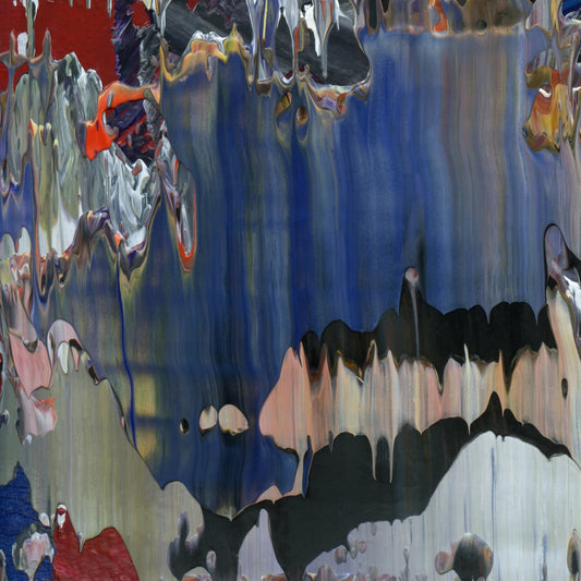 River Hitchhike F1 is an abstract oil-on-canvas artwork, a fractal of its parent painting River Hitchhike created by Anna Judd for the Scales Collection.