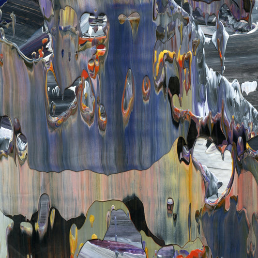 River Hitchhike F2 is an abstract oil-on-canvas artwork, a fractal of its parent painting River Hitchhike created by Anna Judd for the Scales Collection.