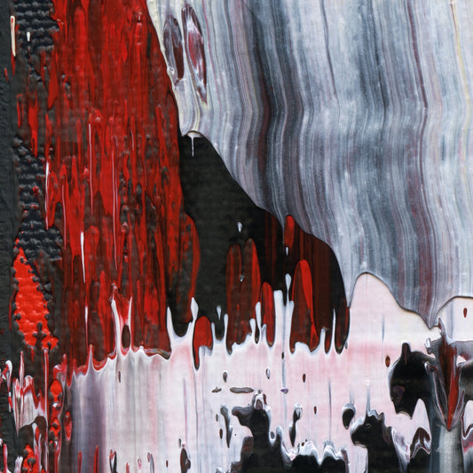 Rogue Fulcrum D1 is an abstract oil-on-canvas artwork, a fractal of its parent painting Rogue Fulcrum created by Anna Judd for the Scales Collection.