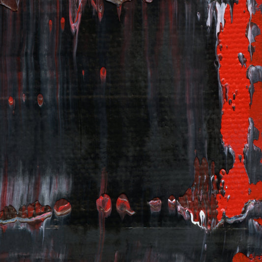 Rogue Fulcrum E4 is an abstract oil-on-canvas artwork, a fractal of its parent painting Rogue Fulcrum created by Anna Judd for the Scales Collection.
