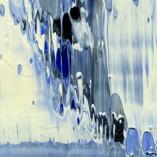 Roquefort's Last Stand E2 is an abstract oil-on-canvas artwork, a fractal of its parent painting Roquefort's Last Stand created by Anna Judd for the Scales Collection.