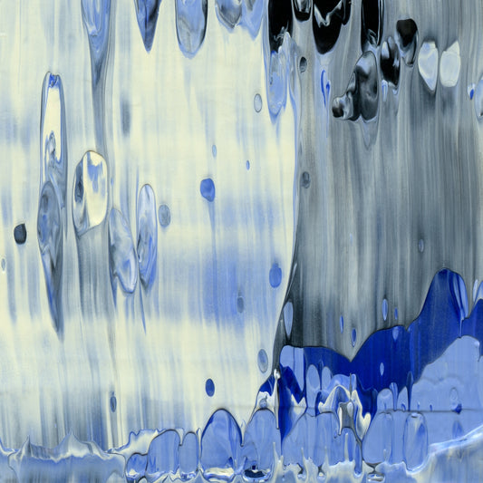 Roquefort's Last Stand E3 is an abstract oil-on-canvas artwork, a fractal of its parent painting Roquefort's Last Stand created by Anna Judd for the Scales Collection.