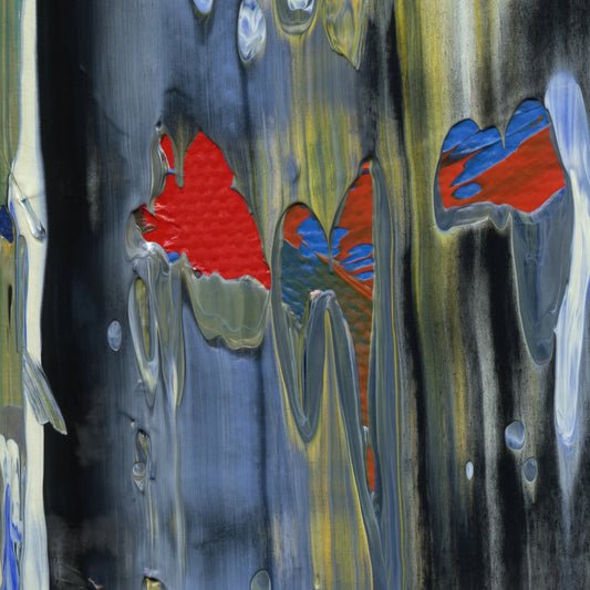 Run Forrest Run D1 is an abstract oil-on-canvas artwork, a fractal of its parent painting Run Forrest Run created by Anna Judd for the Scales Collection.