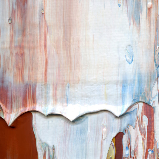 Scorpion Medicine B1 is an abstract oil-on-canvas artwork, a fractal of its parent painting Scorpion Medicine created by Anna Judd for the Scales Collection.